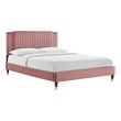 queen upholstered platform bed with storage Modway Furniture Beds Dusty Rose