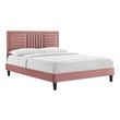 wooden bed base double Modway Furniture Beds Dusty Rose