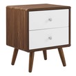 chest of drawers with matching bedside tables Modway Furniture Case Goods Walnut White