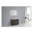 small vanity unit with basin Moreno Bath Dark Grey Oak finish 