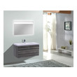 toilet with cupboard Moreno Bath High Gloss Ash Grey Rich Finish