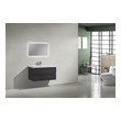 single modern bathroom vanity Moreno Bath Dark Grey Oak Durable Finish