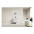 wooden vanity unit with basin Moreno Bath High Gloss White Rich Finish