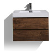 one piece sink and countertop Moreno Bath Rosewood Durable Finish