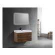 single rustic bathroom vanity Moreno Bath Rosewood Durable Finish