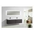 small corner bathroom sink vanity units Moreno Bath Dark Grey Oak Durable Finish