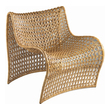 chaise chair for bedroom Oggetti Leather, open weave