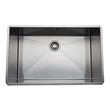 white sinks undermount Rohl N/A Single Bowl Sinks BRUSHED STAINLESS STEEL Modern