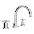 Bathroom Faucets Rohl PERRIN & ROWE BATH POLISHED CHROME ROHL LAV FCT & TRIM U.3956X-APC-2 685333395605 Lavatory Faucet Widespread Transitional Widespread Bathroom Widespread 