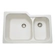 white stainless sink Rohl KITCHEN SINKS Double Bowl Sinks BISCUIT Traditional