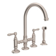 polished nickel single hole faucet Rohl Kitchen Faucet Kitchen Faucets Satin Nickel Traditional
