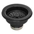 flange for sink Ruvati Accessories Sink Drains and Strainers Gunmetal Matte Black