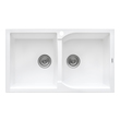 Ruvati Double Bowl Sinks, Whitesnow, Colors,White,Black,Blue,Gray, Granite Composite, Dual Mount, Kitchen Sink, 850003787060, RVG1319WH,20 - 24.99 Long,Greather than 25 Wide