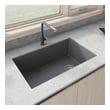 kitchen sink with drainboard Ruvati Kitchen Sink Single Bowl Sinks Urban Gray