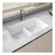Ruvati Double Bowl Sinks, Whitesnow, Colors,White,Black,Blue,Gray, Undermount, Granite Composite, Undermount, Kitchen Sink, 850003787640, RVG2385WH,Less than 19.99 Long,Greather than 25 Wide