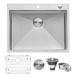 single kitchen sink with drainer Ruvati Kitchen Sink Single Bowl Sinks Stainless Steel