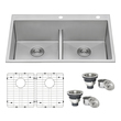 gray composite undermount sink Ruvati Kitchen Sink Stainless Steel
