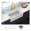 deep bowl sink with drainer Ruvati Kitchen Sink White