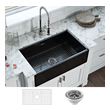 single basin sink Ruvati Kitchen Sink Glossy Black