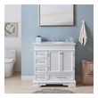 quartz top vanity unit Silkroad Exclusive Bathroom Vanity White Traditional