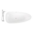 high end bathtubs Streamline Bath Set of Bathroom Tub and Faucet White Soaking Freestanding Tub