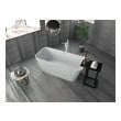 59 tub Streamline Bath Set of Bathroom Tub and Faucet White Soaking Freestanding Tub