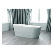 freestanding tub 70 inches Streamline Bath Set of Bathroom Tub and Faucet White Soaking Freestanding Tub