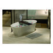 maax 1 piece tub shower Streamline Bath Set of Bathroom Tub and Faucet White Soaking Freestanding Tub
