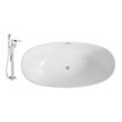 bathtub drain stopper parts Streamline Bath Set of Bathroom Tub and Faucet White Soaking Freestanding Tub