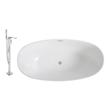 stand alone bathtub ideas Streamline Bath Set of Bathroom Tub and Faucet White Soaking Freestanding Tub