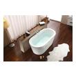 double ended free standing bath Streamline Bath Set of Bathroom Tub and Faucet White Soaking Freestanding Tub
