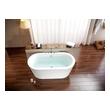 double ended free standing bath Streamline Bath Set of Bathroom Tub and Faucet White Soaking Freestanding Tub