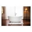 footed tubs for sale Streamline Bath Set of Bathroom Tub and Faucet White Soaking Freestanding Tub