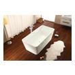 wooden foot tub Streamline Bath Set of Bathroom Tub and Faucet White Soaking Freestanding Tub