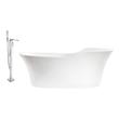 fitting a freestanding bath Streamline Bath Set of Bathroom Tub and Faucet White Soaking Freestanding Tub