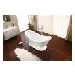 free standing bath Streamline Bath Set of Bathroom Tub and Faucet White Soaking Freestanding Tub