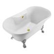 4 piece bathtub shower kit Streamline Bath Bathroom Tub White Soaking Clawfoot Tub