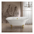4 piece bathtub shower kit Streamline Bath Bathroom Tub White Soaking Clawfoot Tub
