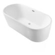 1 piece tub Streamline Bath Bathroom Tub White Soaking Freestanding Tub