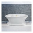 4 clawfoot tub Streamline Bath Bathroom Tub White Soaking Pedestal Freestanding Tub