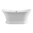 showers fitted Streamline Bath Bathroom Tub White Soaking Pedestal Freestanding Tub