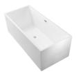 free standing oval bathtub Streamline Bath Bathroom Tub White Soaking Freestanding Tub