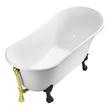tin foot tub Streamline Bath Bathroom Tub White Soaking Clawfoot Tub
