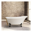 tin foot tub Streamline Bath Bathroom Tub White Soaking Clawfoot Tub