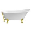 oval garden tub Streamline Bath Bathroom Tub White Soaking Clawfoot Tub