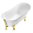 oval garden tub Streamline Bath Bathroom Tub White Soaking Clawfoot Tub