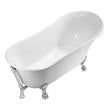 single piece tub shower Streamline Bath Bathroom Tub White Soaking Clawfoot Tub