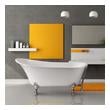 single piece tub shower Streamline Bath Bathroom Tub White Soaking Clawfoot Tub