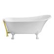 freestanding resin bath Streamline Bath Bathroom Tub White Soaking Clawfoot Tub