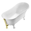 freestanding resin bath Streamline Bath Bathroom Tub White Soaking Clawfoot Tub